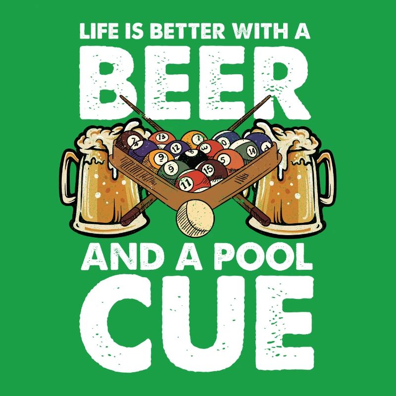 Bière, billard et queue