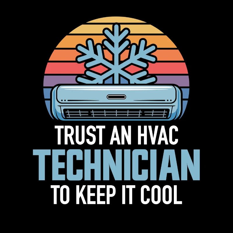 HVAC Techniker Retro Klima Experte Design Profis