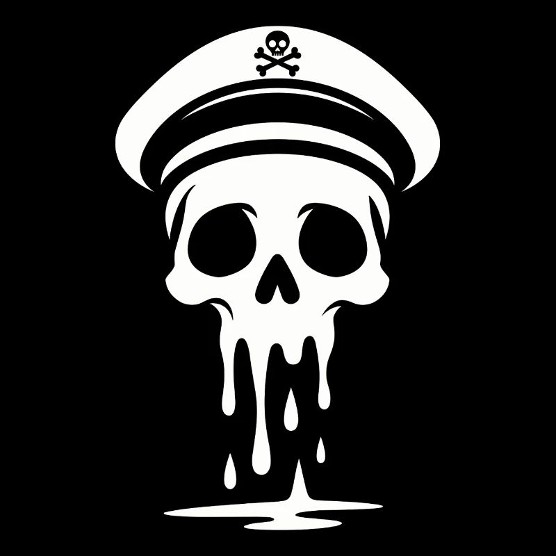 Melting Captain Skull Skull Captain Hat