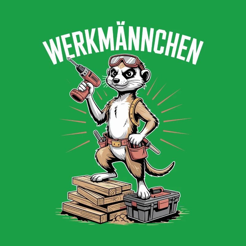 Erdmännchen Echter Heimwerker Mann Handwerker
