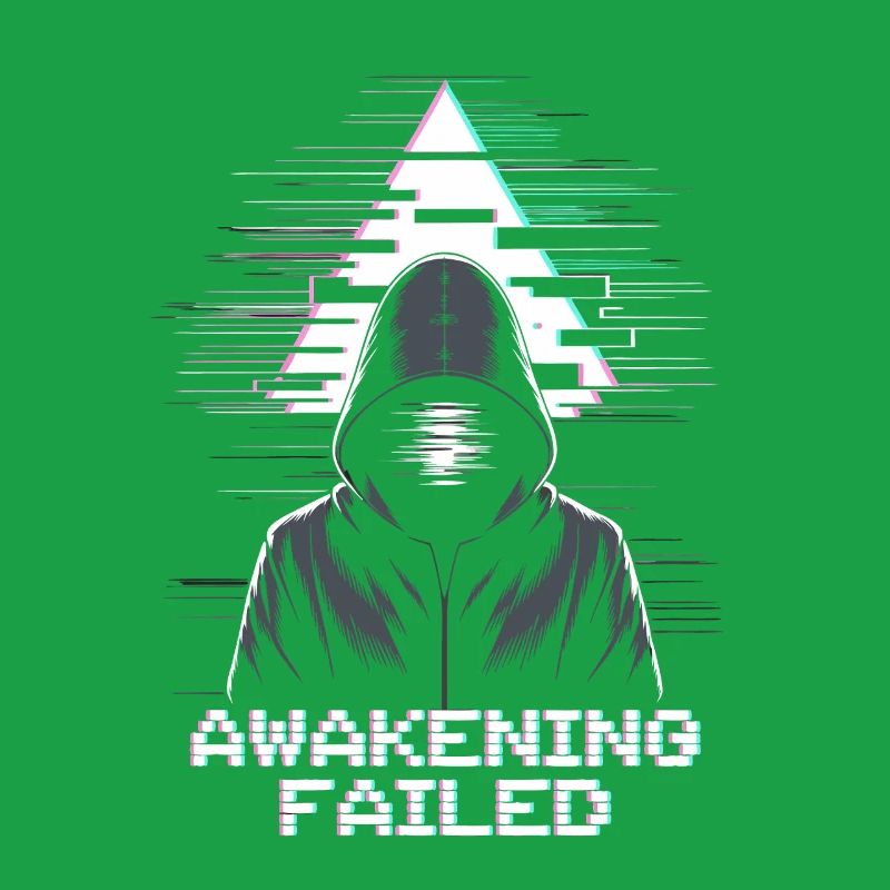 Hacker glitch avec un look « Awakening Failed »