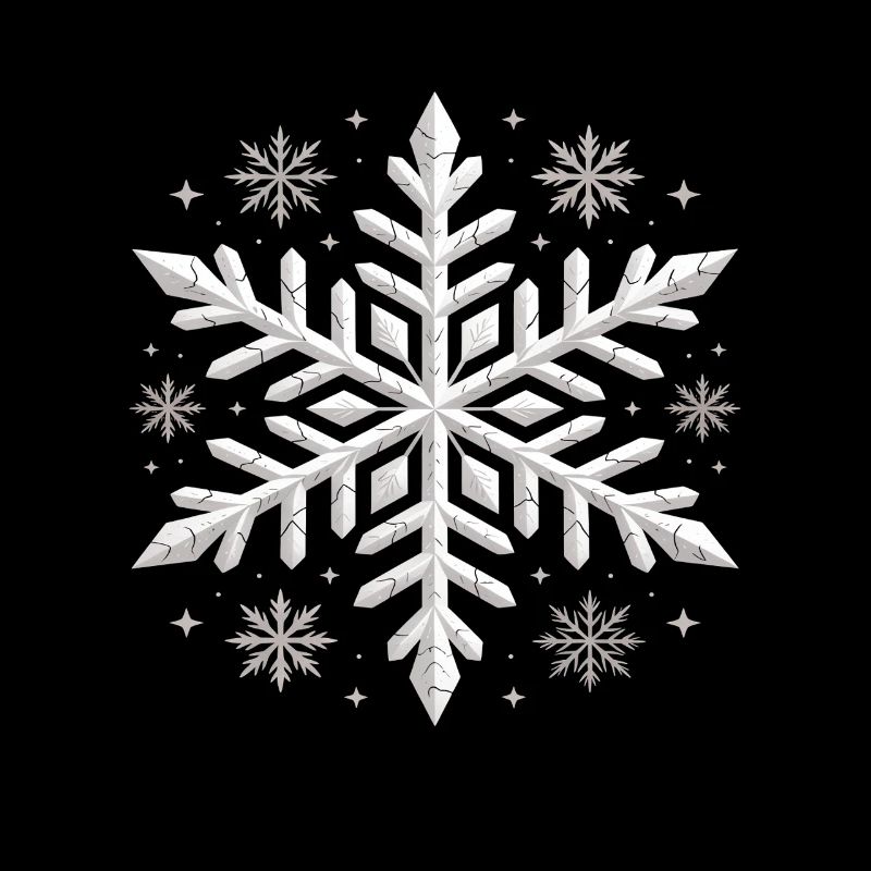 Large Elegant Snowflake Winter