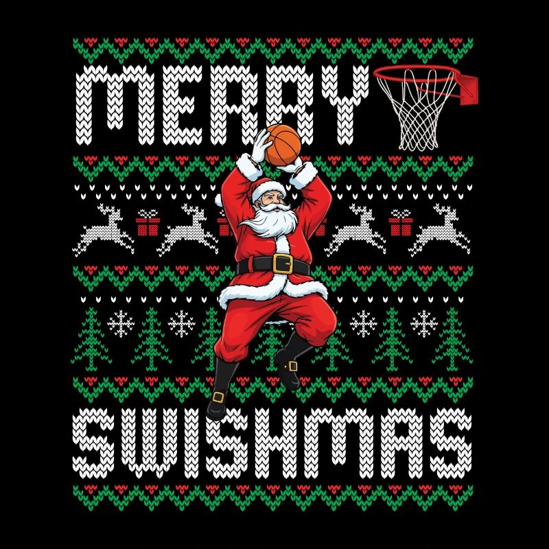 Graphique de basket de joyeux Noël pour ballon