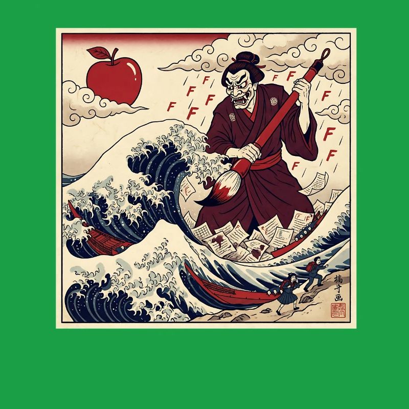 F Notes du professeur samouraï Vague de tsunami