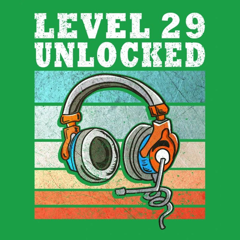 Level 29 Unlock Kopfhörer Retro
