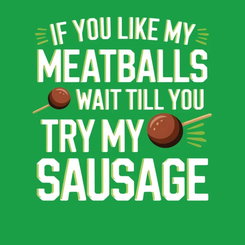 Fleischbällchen Witz: Versuch die Wurst