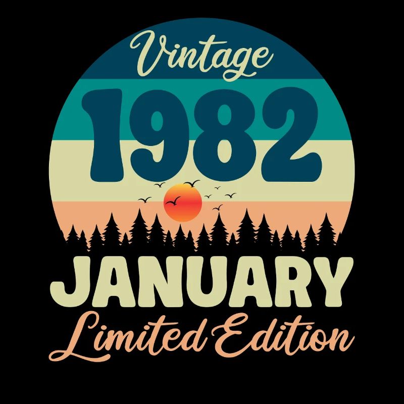 Geburtstag Januar 1982 Geschenk Vintage Limited