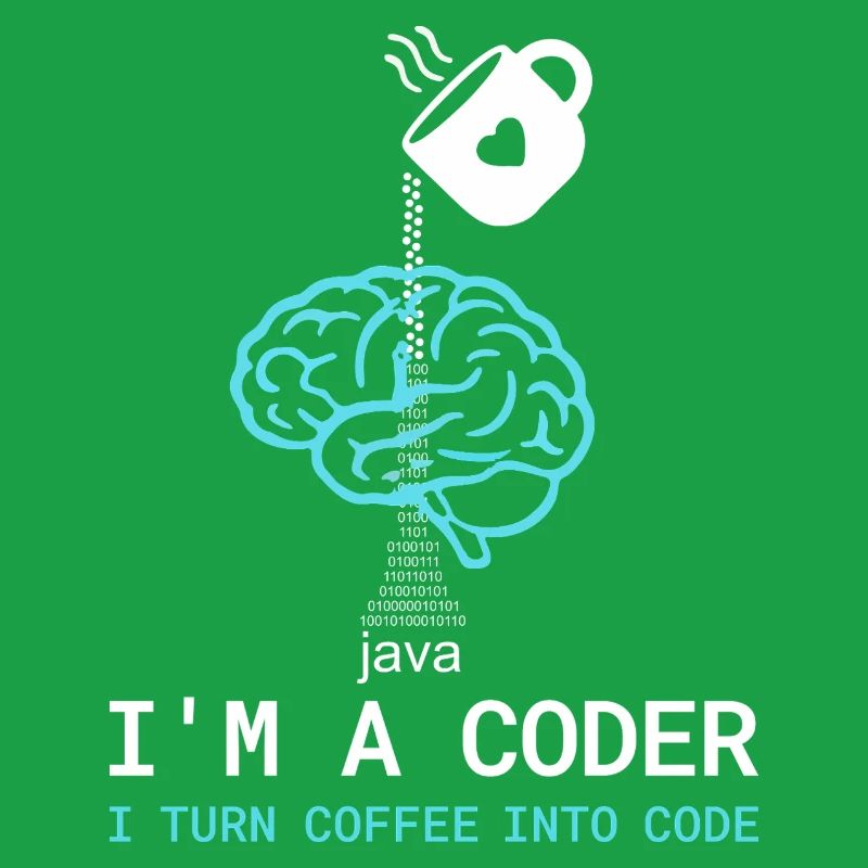 T-shirt Coder : Du café dans le code – Nerdy Programmie