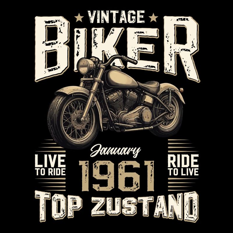65. Geburtstag Geschenk Motorradfahrer Januar 1961