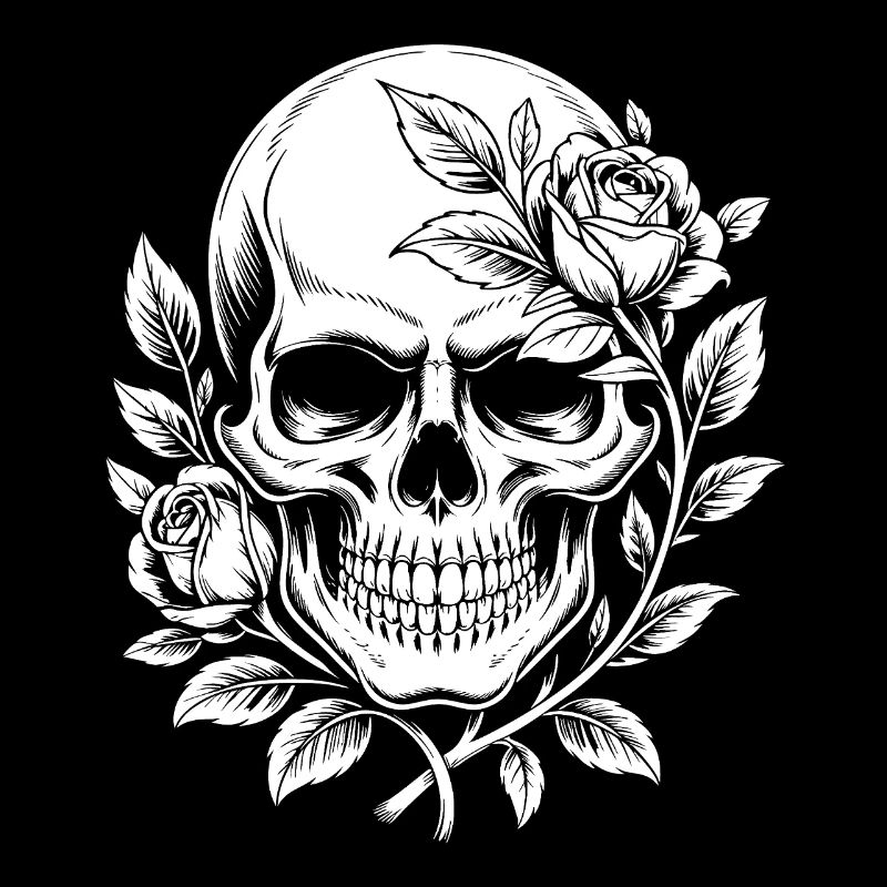 Roses Skull Skull