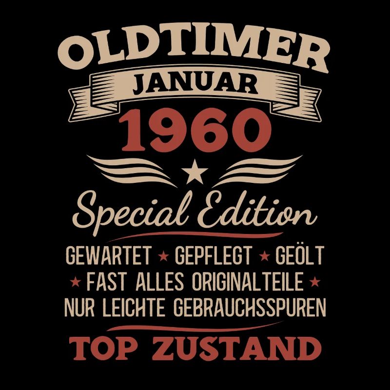 66. Geburtstag Geschenk Oldtimer Januar 1960