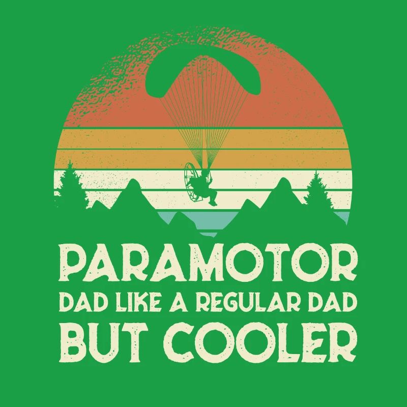 Paramotor Dad Retro Sunset
