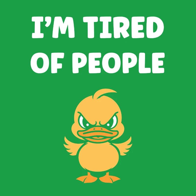 Fed up with people Grumpy Duck