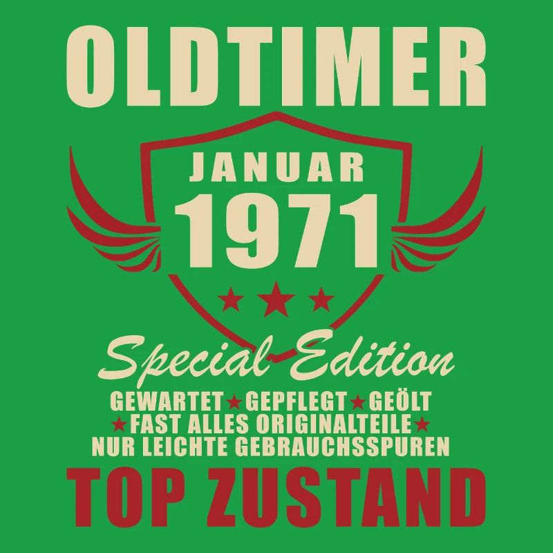 55. Geburtstag Geschenk Oldtimer Januar 1971