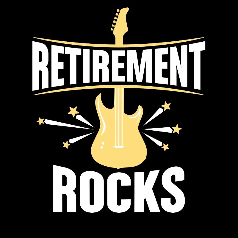 Retirement Rocks Guitar Lover Art Tee