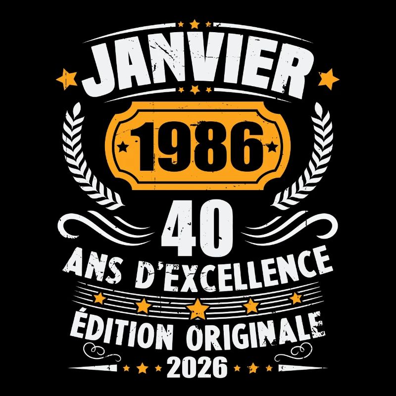 Vintage Janvier 1986 Cadeau D'anniversaire 40 Ans