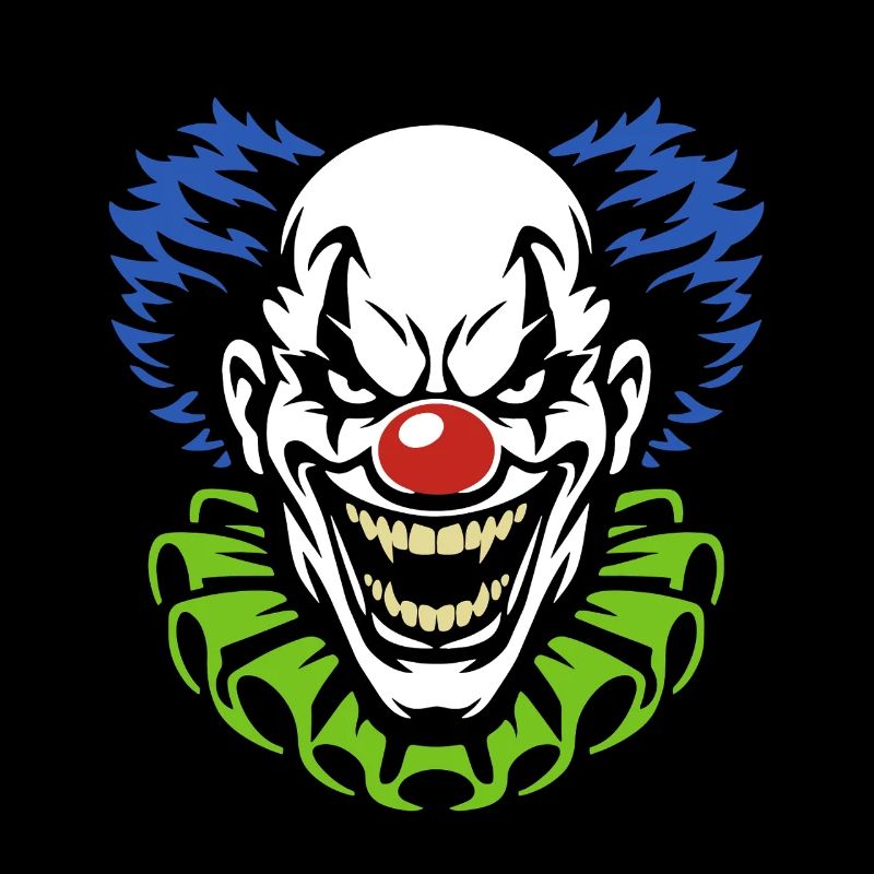 Demonic Clown with a Grinning Costume