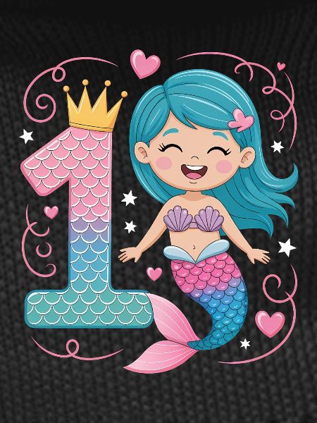 Mermaid 1st Birthday 1 Year