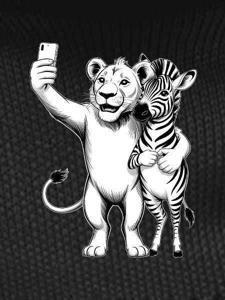 Lion et zèbre