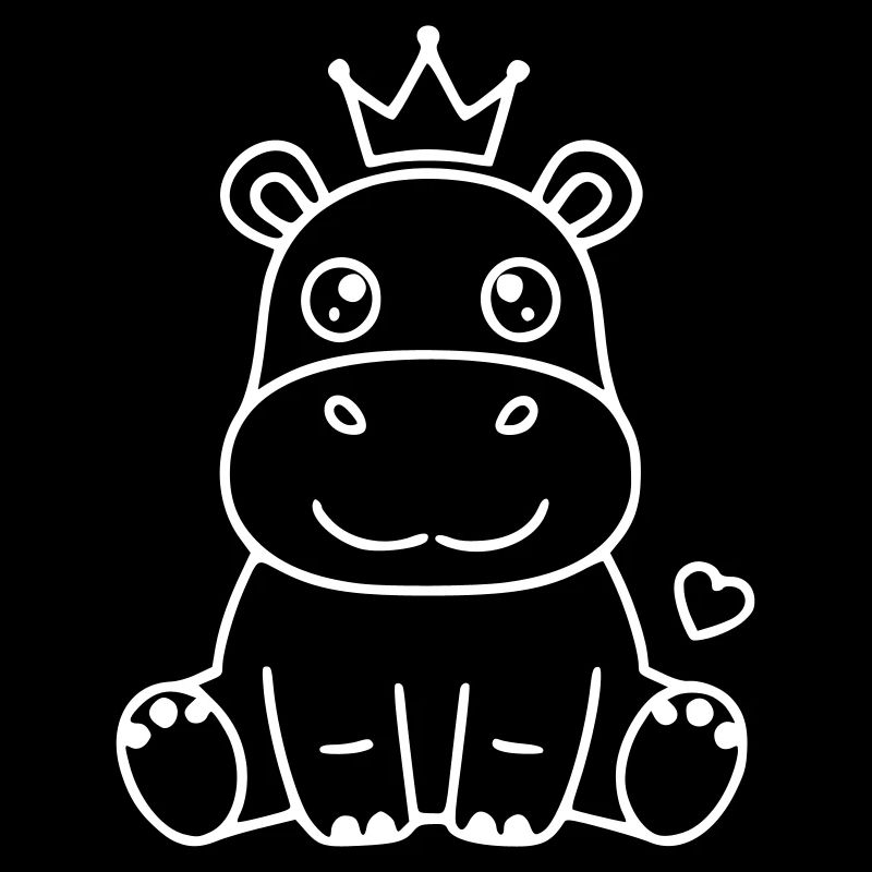 Hippopotame avec le prince héritier Princesse