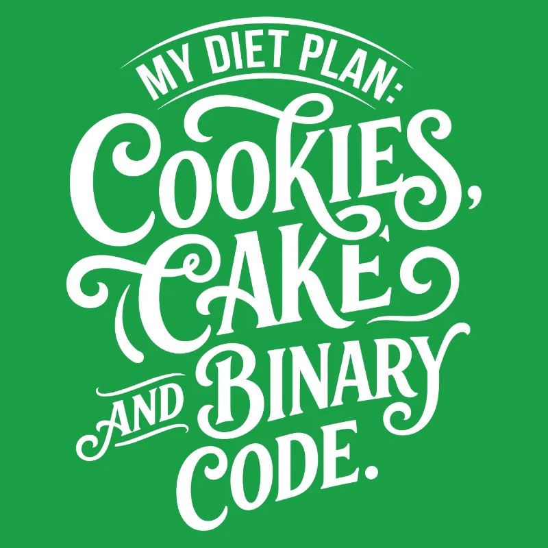 Cookies Cake Binary Code Design