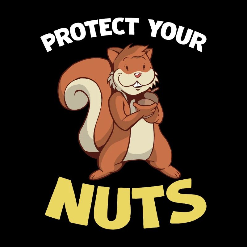 Schütze deine Nüsse – Eichhörnchen Cartoon