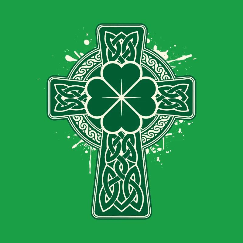 Celtic Knot Clover Cross St Pats