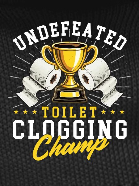 Toilet Clogging Champ Plunger Joke