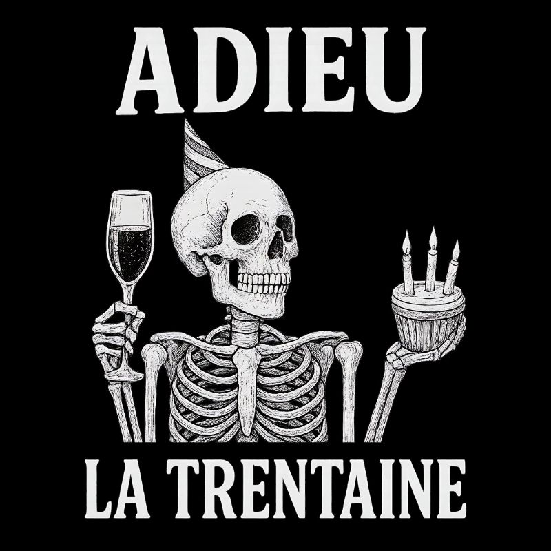 Goodbye Thirty Skeleton Birthday