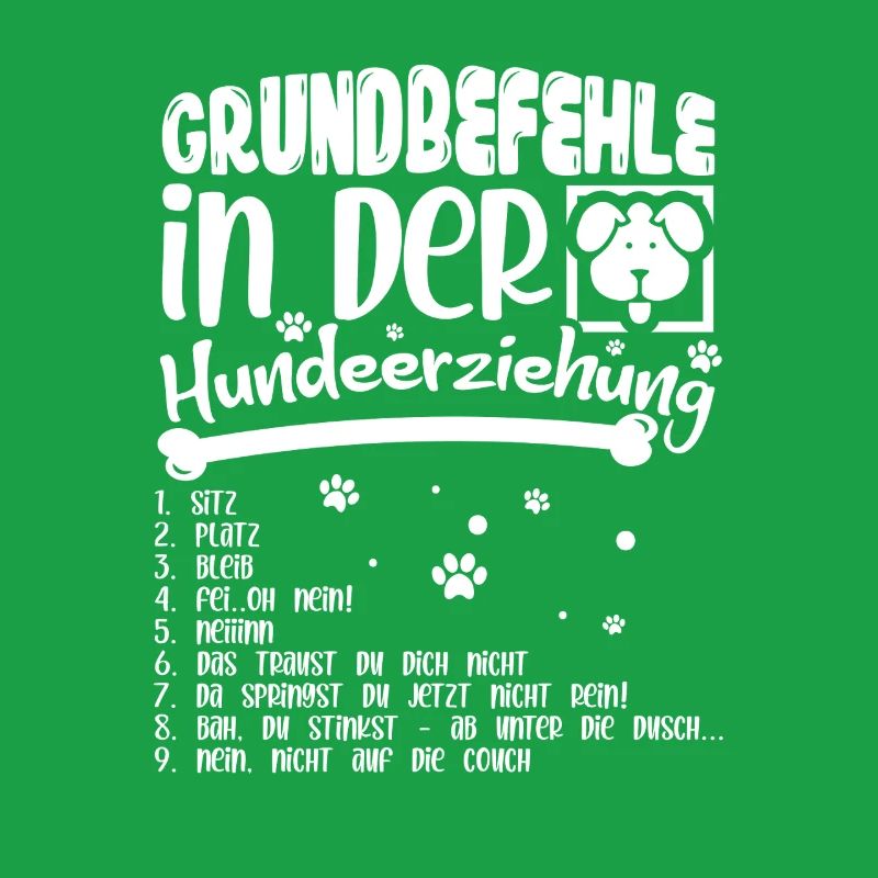 Commandes de base du motif du chien dressé