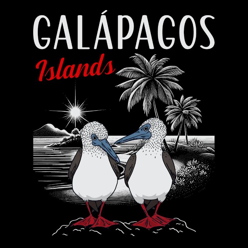 Fous à pattes rouges Îles Galápagos