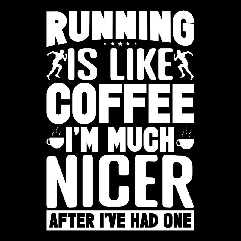 Marathon Runner Running Is Like Coffee Running