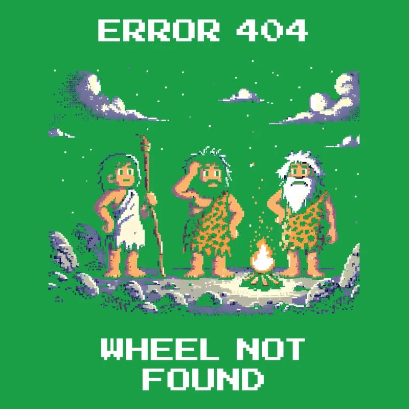 Error 404: Wheel missing | Stone Age Humor