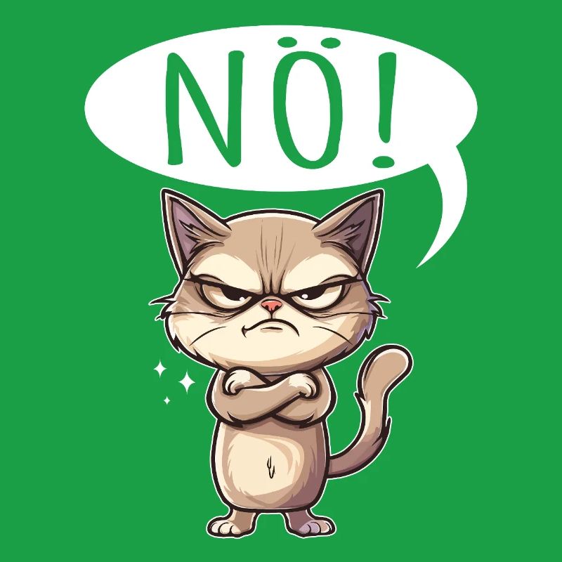 Cool Cat Nope funny saying grumpy