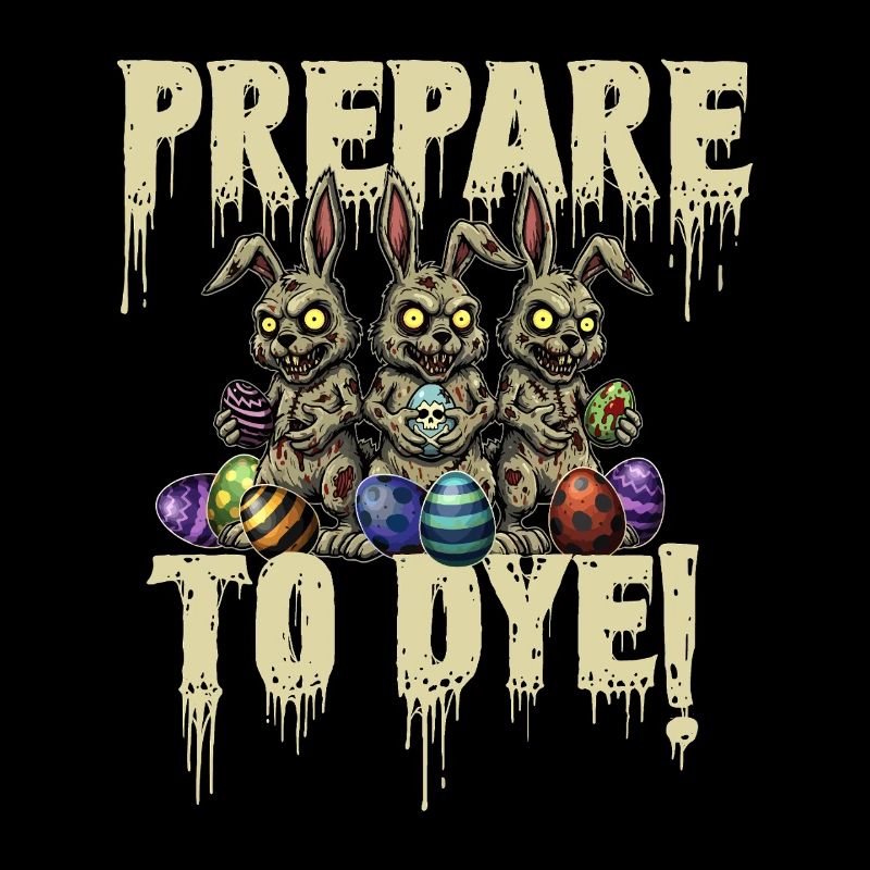 Prepare To Dye Easter Pun Funny Egg Hunting