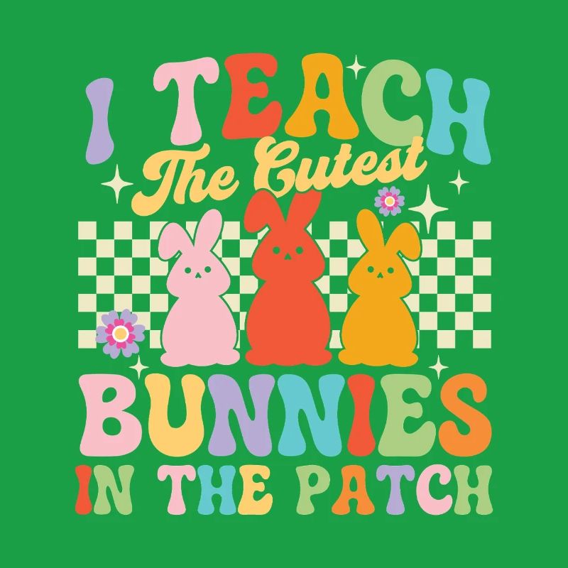 Enseignant de Pâques du patch Teach Bunnies