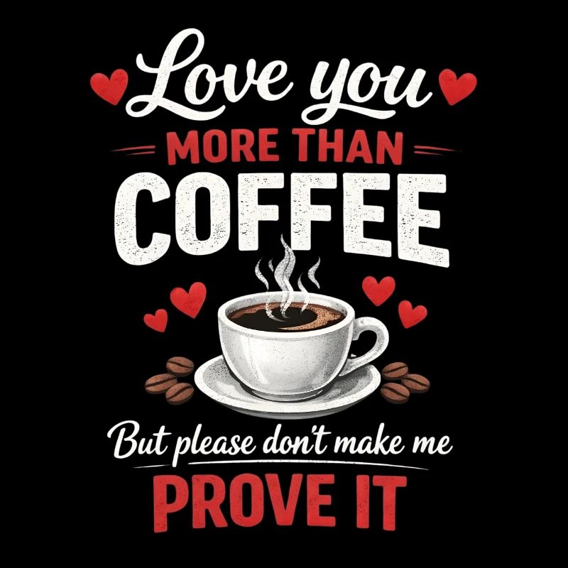 Je t’aime plus que le café Drôle de Saint-Valentin