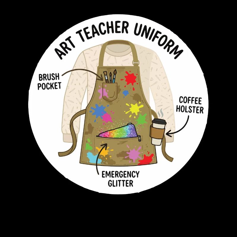 Art Teacher Uniform Creative Motif