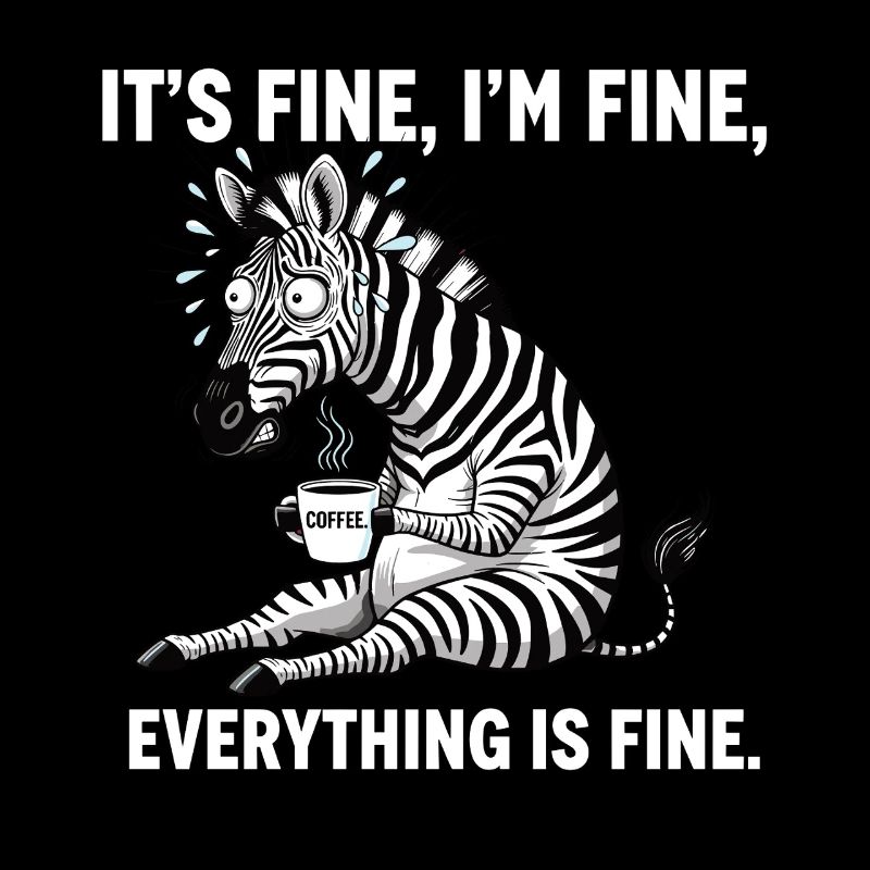 its fine im fine coffee zebra