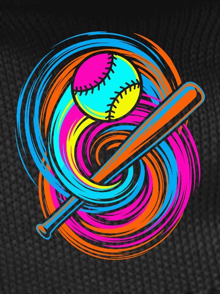 Baseball bat and ball