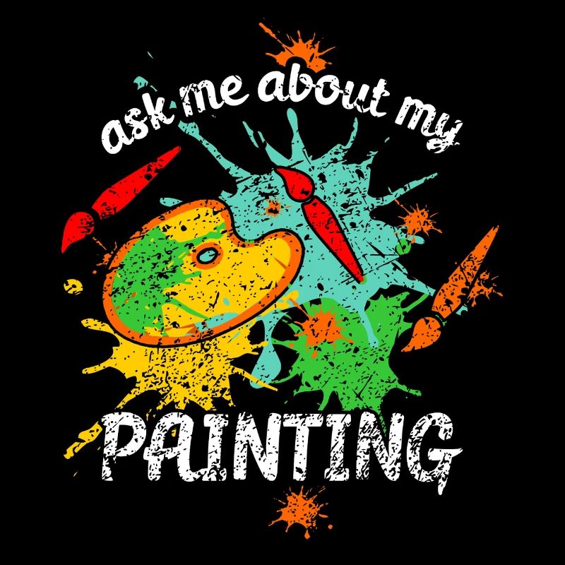 Paint, brush, and palette design for painter