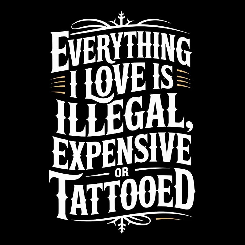 Tout ce que j’aime, c’est tatoué de Tätowiert tatoué