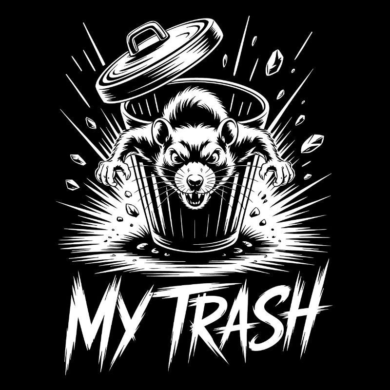 Aggressive Ratte im Mülleimer – My Trash