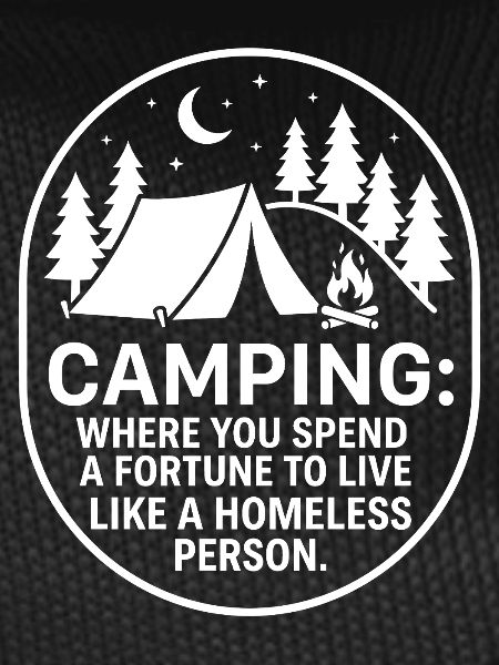 Camping Humor: Campfire Silhouette