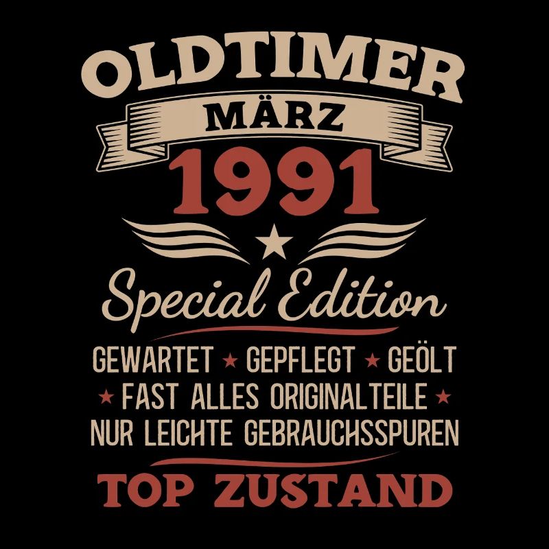 35. Geburtstag Geschenk Mann Oldtimer März 1991