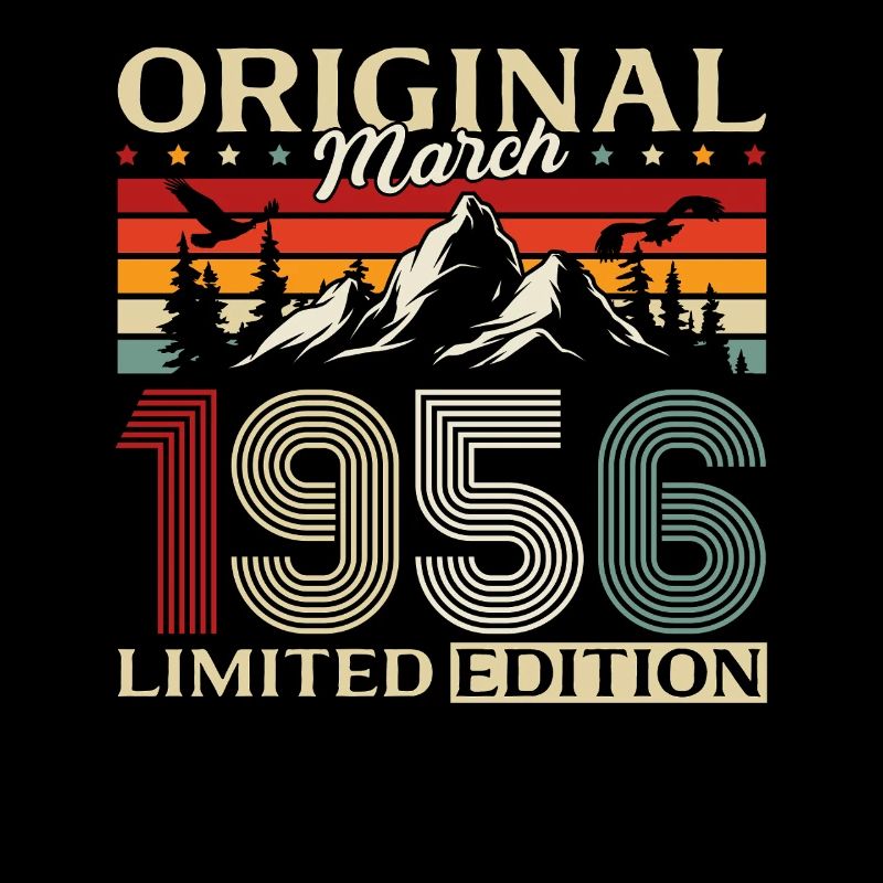 70. Geburtstag Geschenk Mann Vintage März 1956