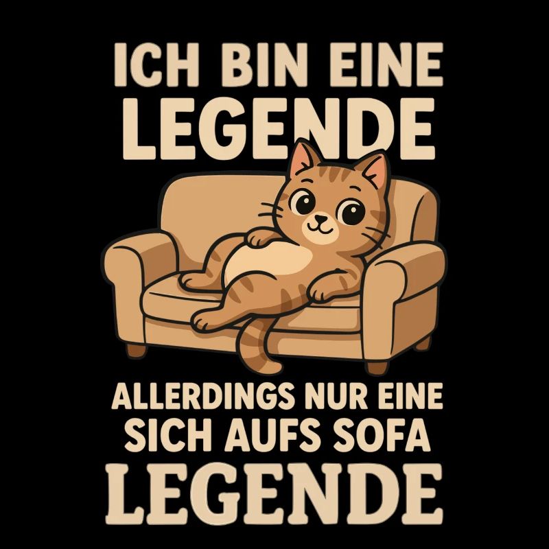 Katze Lustiger Spruch Sofa Legende