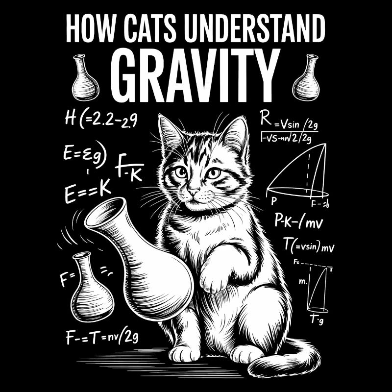 Dictions de chats de physique Blague de maths Cadeau de physique