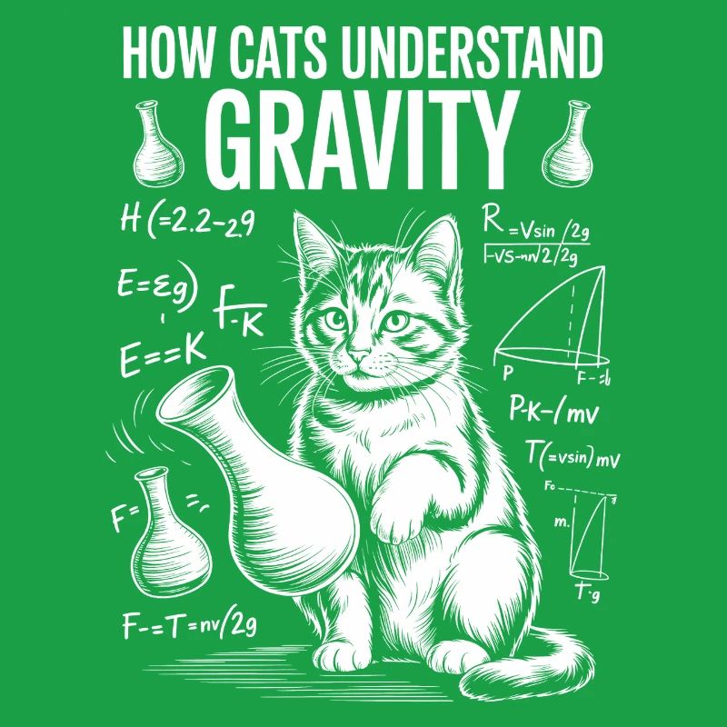 Dictions de chats de physique Blague de maths Cadeau de physique