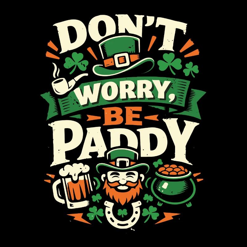 Don't Worry Be Paddy | St Patrick's Day Saying